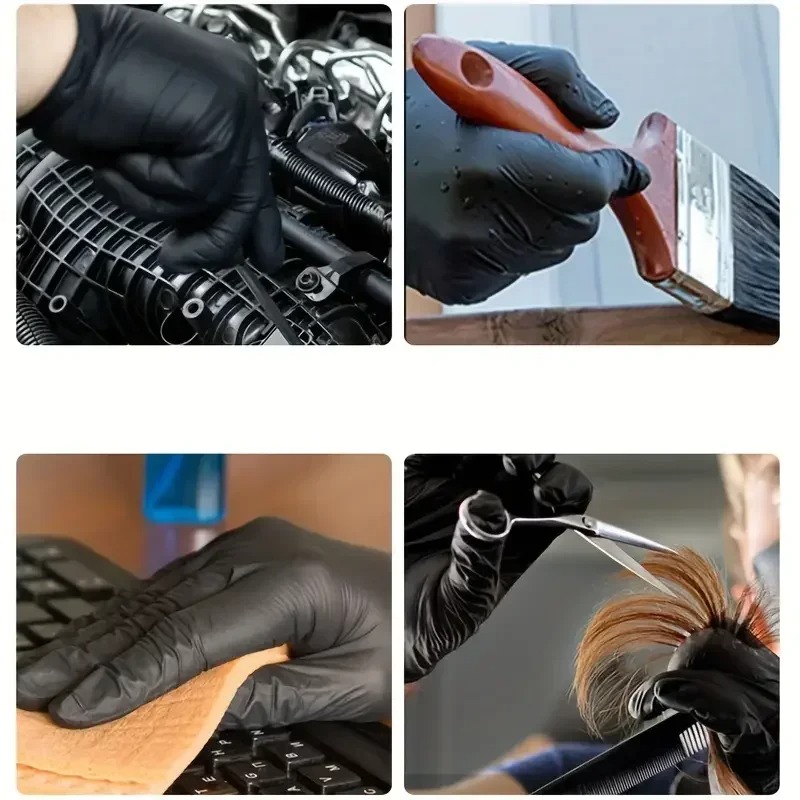 1/100pcs Disposable Black Glov - Latex Disposable Glove recension och pris